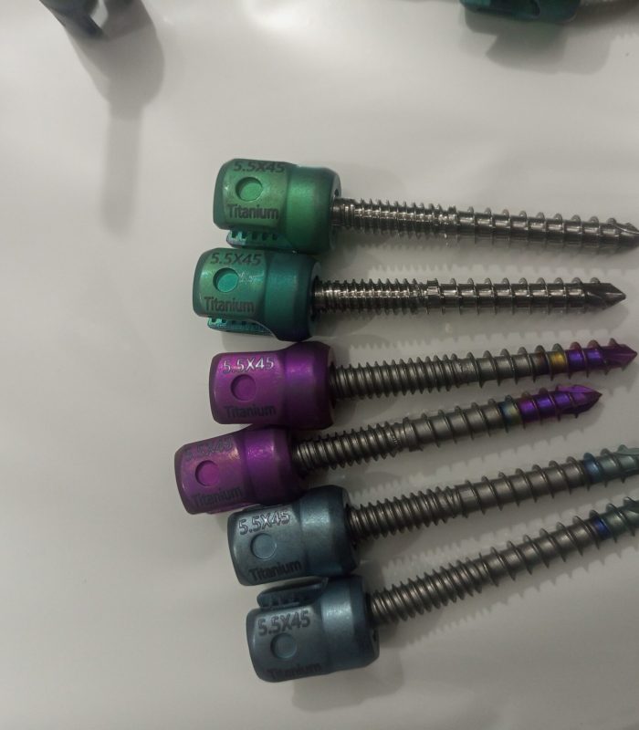Titanium TIT OBERON POLY DUAL THREAD SPINE SCREW,